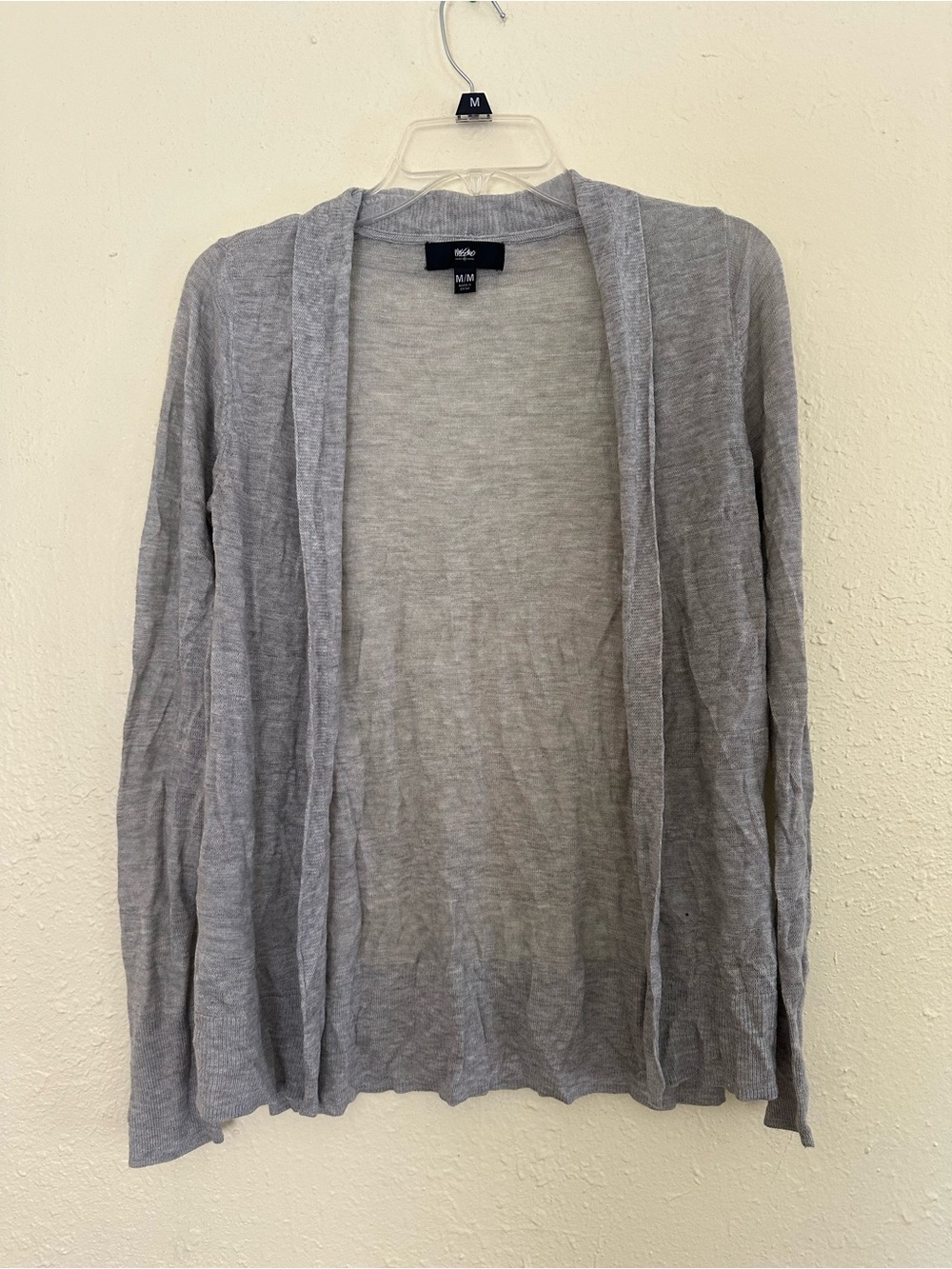 Mossimo Supply Co. Light Gray Open Cardigan